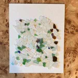 Abstract Sea Glass Art on Canvas